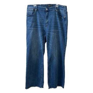 NEW Bloom Chic High Rise Wide Leg Denim Jeans Medium Wash Plus Size 18